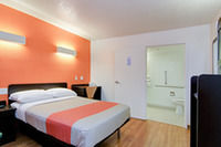 Room, 1 Double Bed, Accessible, Refrigerator & Microwave: <strong>1 Double Bed</strong><br />200 sq feet (19 sq meters)<br /><br /><b>Internet</b> - WiFi <br /> <b>Entertainment</b> - Cable channels <br /><b>Bathroom</b> - Private bathroom and shower<br /><b>Practical</b> - Free local calls<br /><b>Comfort</b> - Air conditioning and daily housekeeping<br />Smoking/Non Smoking<br />Room is accessed via exterior corridors <br />&nbsp;