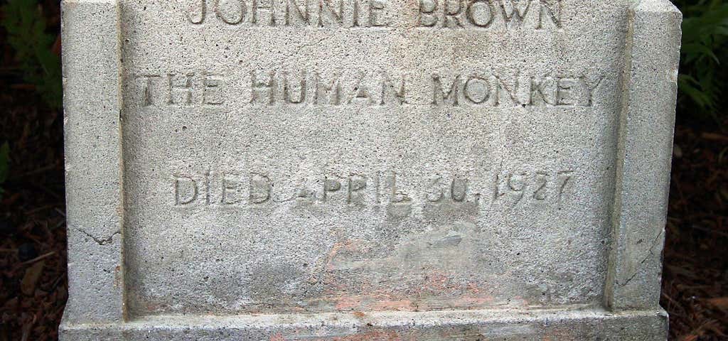 Photo of Grave of Johnnie Brown the Human Monkey