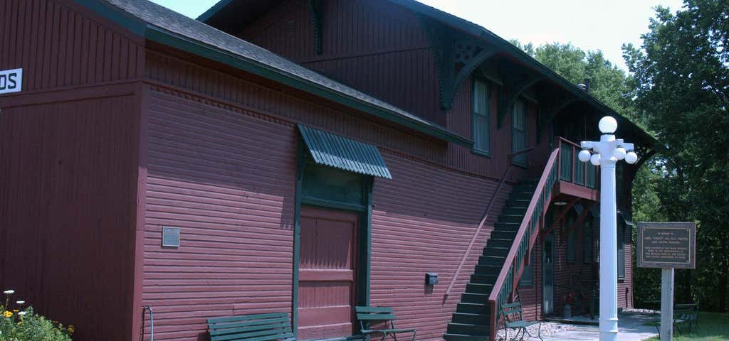 Photo of Burlington, Cedar Rapids, and Northern Railroad-Rock Rapids Station, Railroad Track and Bridge