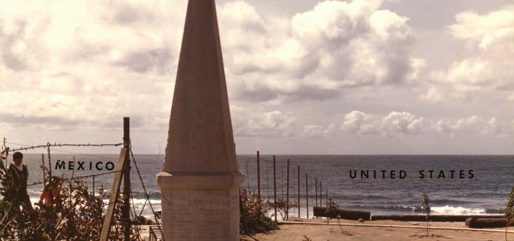 Photo of Initial Point of Boundary Between U.S. and Mexico