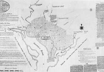 Photo of Original L'Enfant Plan of Washington from national archives