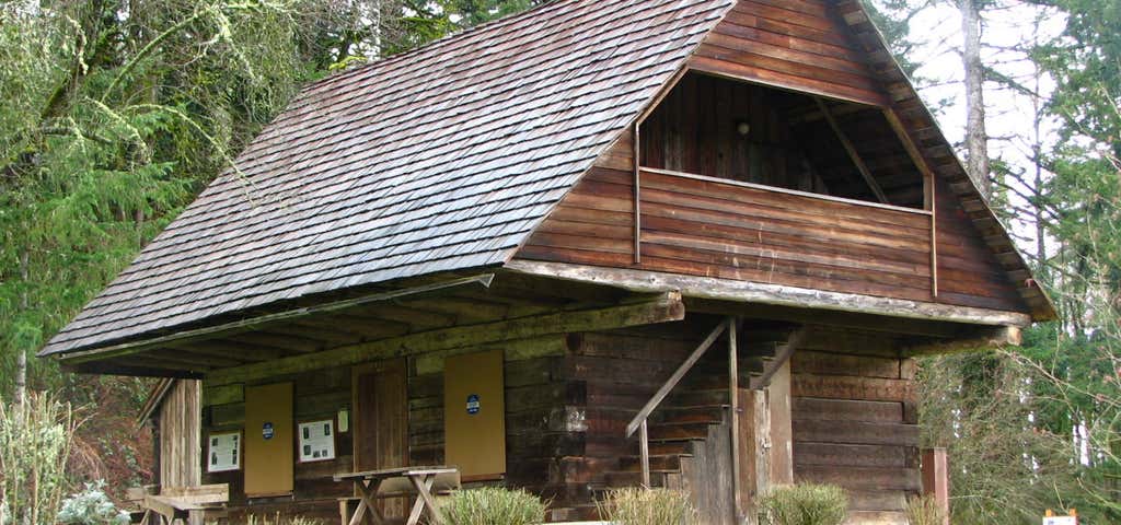 Photo of Horace Baker Log Cabin