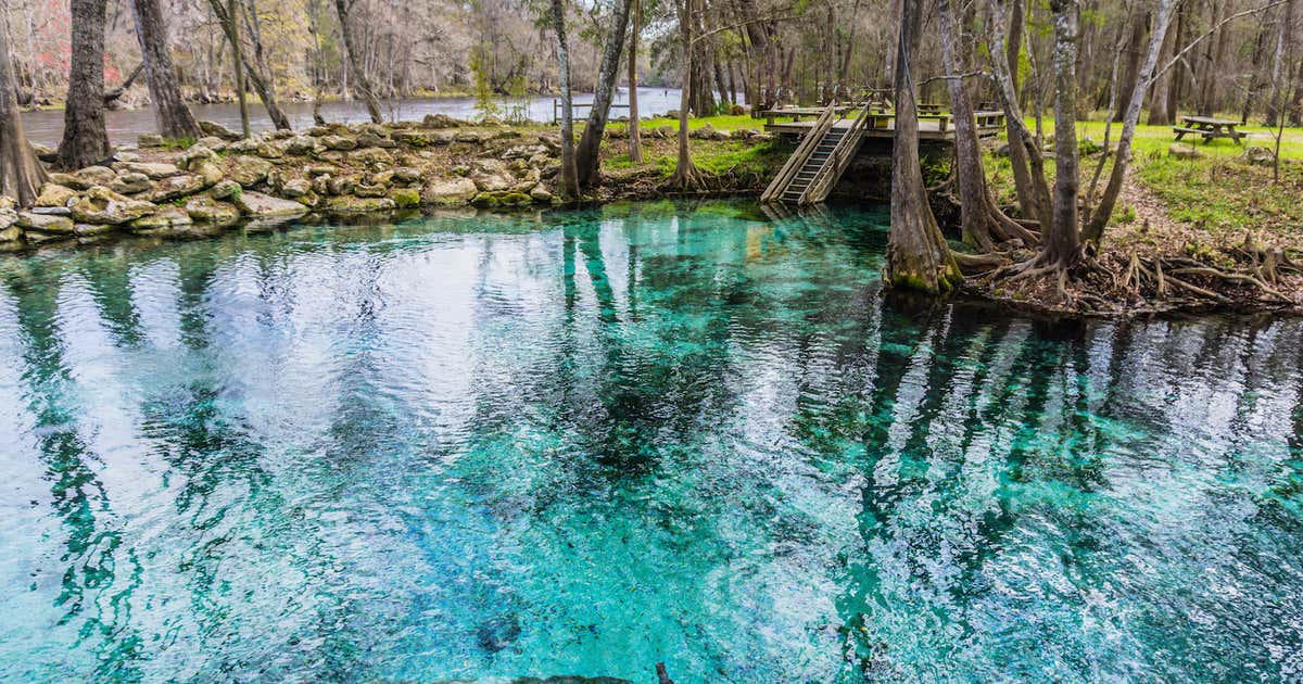 Wish I was spending the day at Madison Blue Springs, a limestone swimming hole with crystal clear water