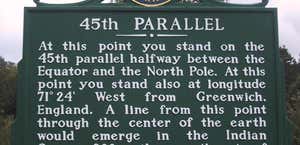 45th Parallel Marker