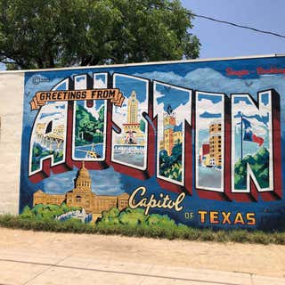 "Greetings From Austin" Postcard Mural