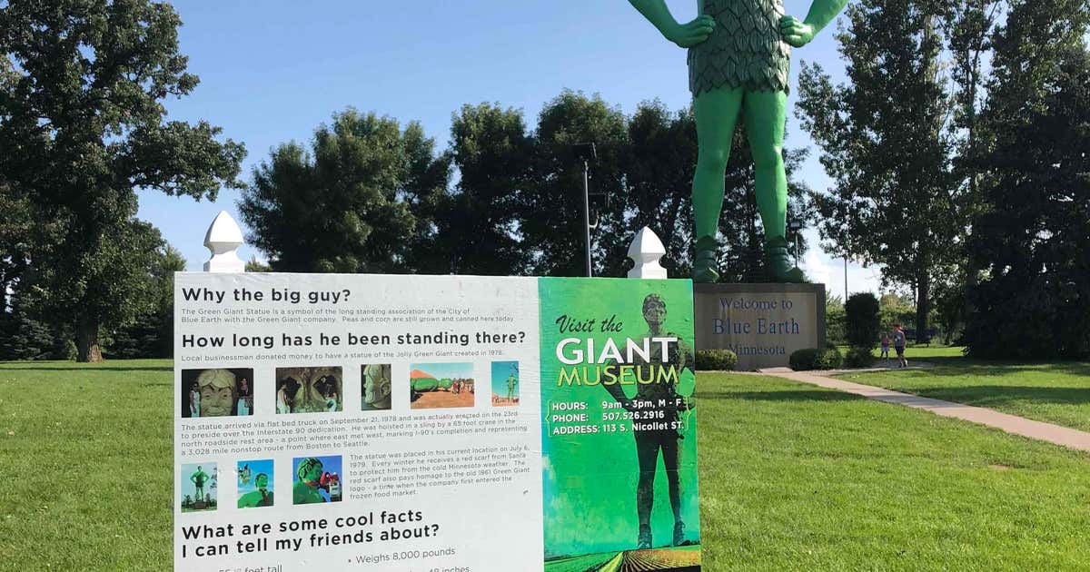 Green Giant Statue Park Blue Earth Roadtrippers