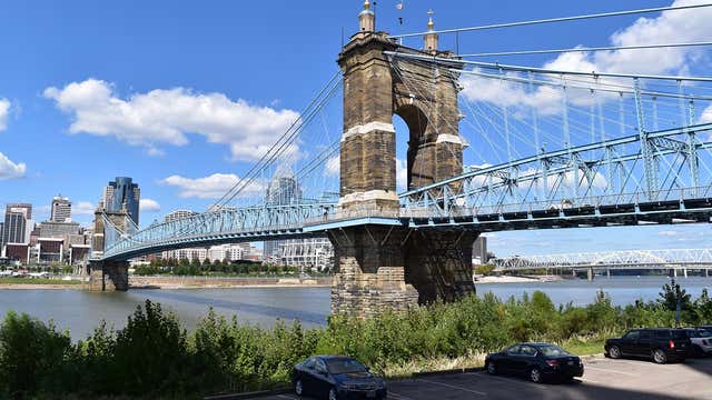 John A Roebling Suspension Bridge Covington Ky Roadtrippers