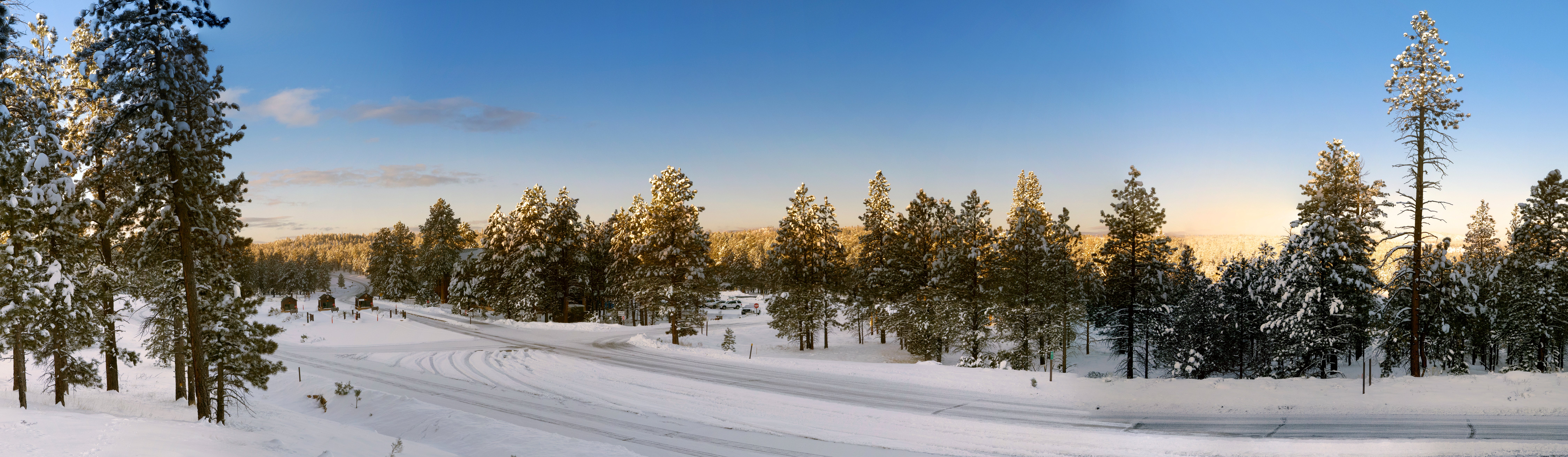 Opening the gates at Bryce Canyon National Park under snow.