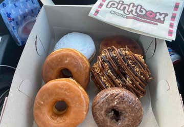 Photo of Pink box donuts