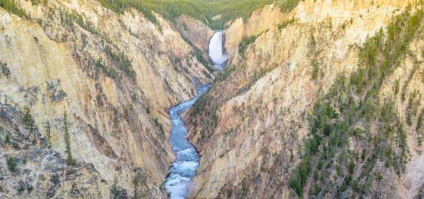 Photo of The Upper and Lower Falls of the Yellowstone