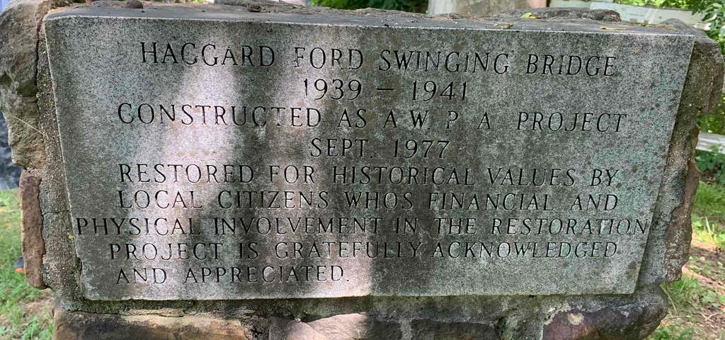 Photo of Haggard Ford Swinging Bridge