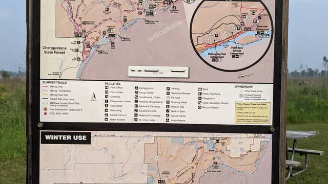 Old logging trail campground top