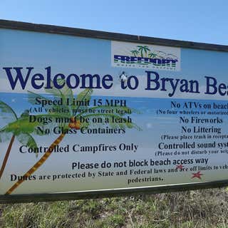 Bryan Beach Dispersed Camping