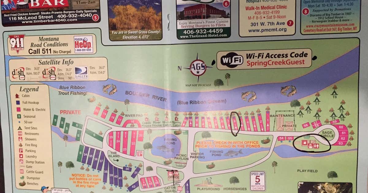 Spring Creek Campground & Trout Ranch, Big Timber Roadtrippers