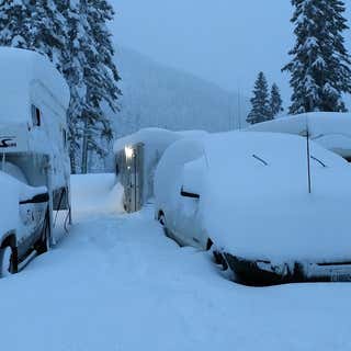 Stevens Pass Ski Resort RV Parking Lot