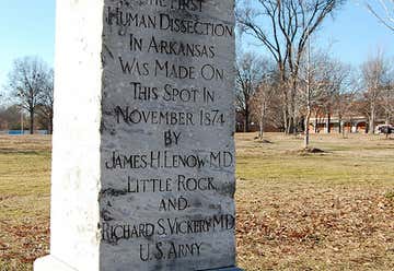 Photo of First Human Dissection in Arkansas Monument