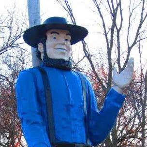Big Amish Man Statue