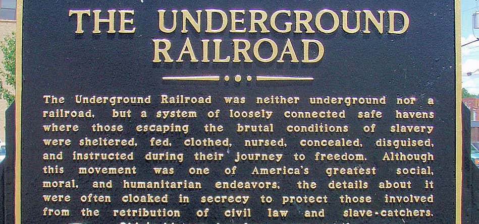 Photo of Bucyrus' Ohio Underground Railroad Marker