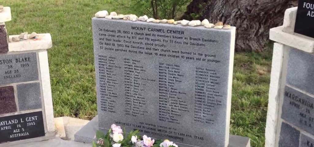 Photo of Branch Davidians Cult Memorial