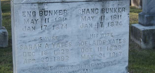 Photo of Chang and Eng Gravesite