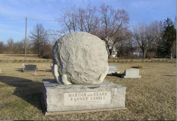 Photo of Hand-holding globe headstone