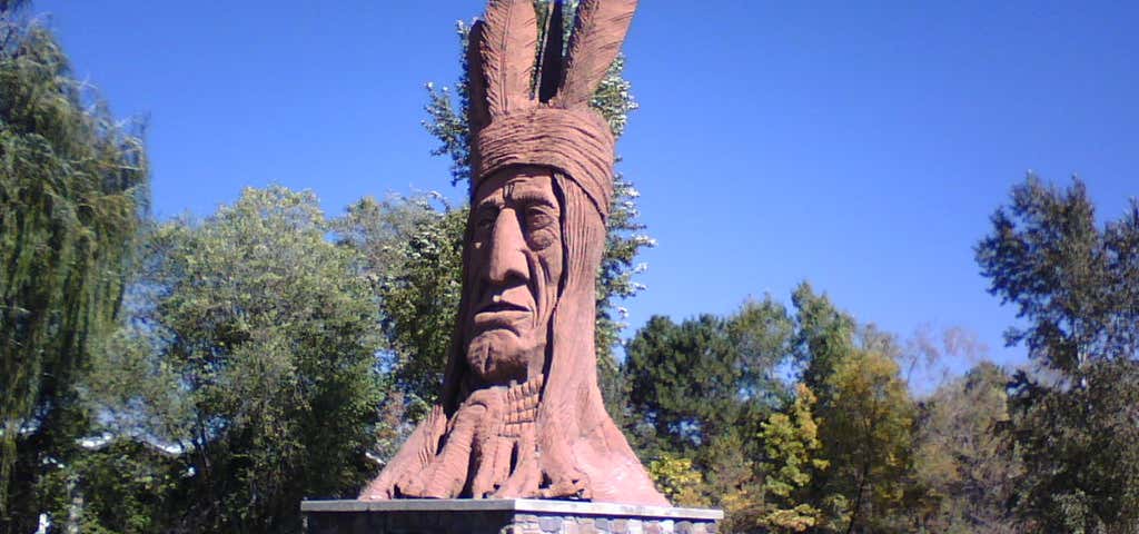 Photo of Chief Wasatch - Peter Toth Carving