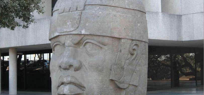 Photo of Giant Olmec Head Replica