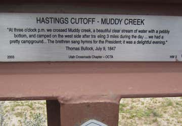 Photo of Hastings Cutoff Historic Marker-Muddy Creek 