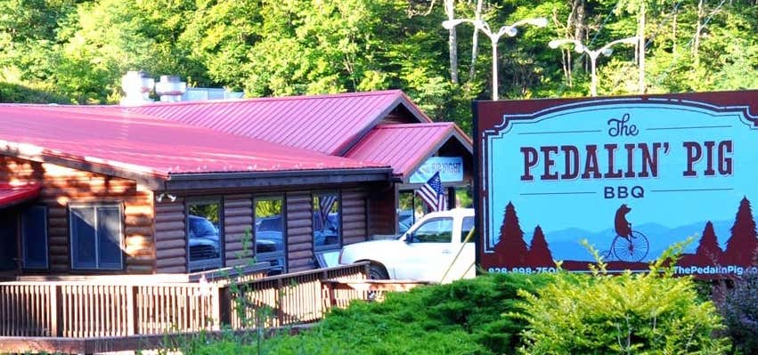 pedalin pig restaurant banner elk north carolina