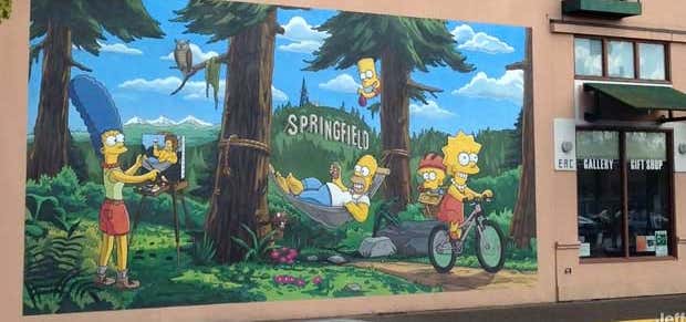 Photo of The Simpsons Mural
