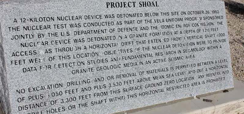 Photo of Project Shoal Monument